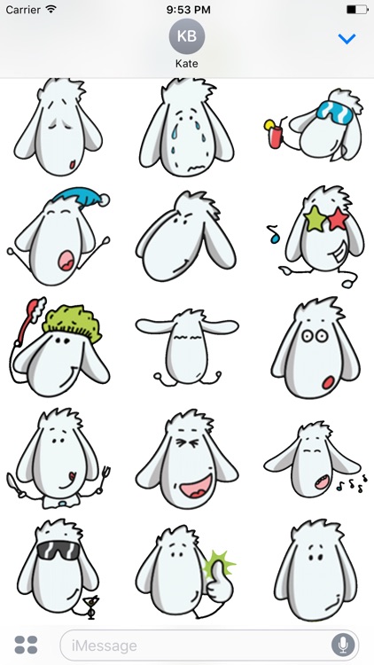 Funny Sheep GIF stickers for iMessage