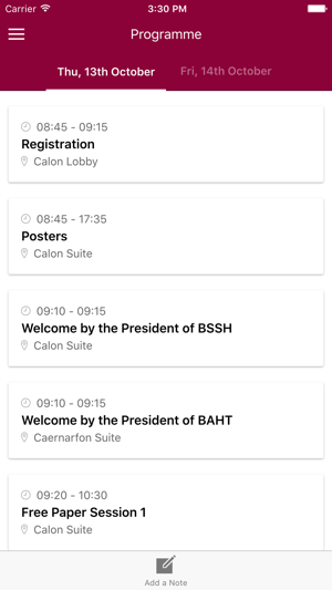 BSSH Autumn Meeting 2016(圖2)-速報App