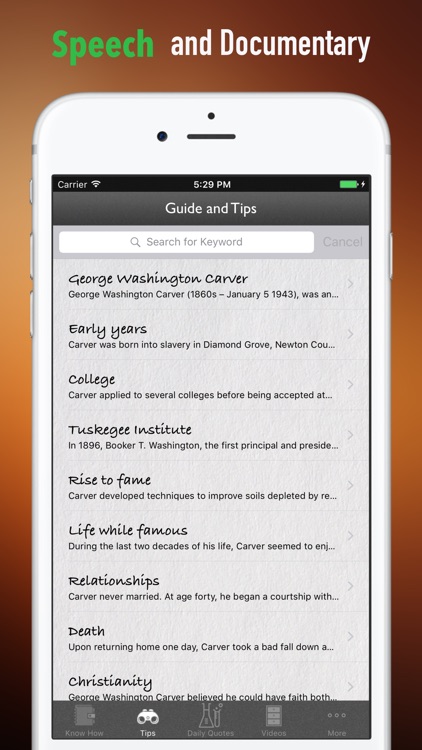 Biography and Quotes for George Washington Carver screenshot-3