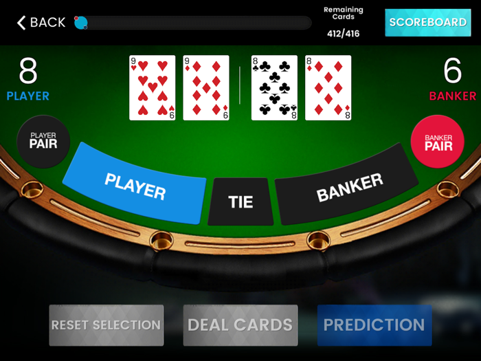 Baccarat Mastery - Card Squeezing, Score Keeper