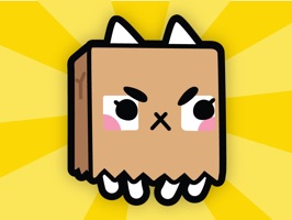Up your texting game with playful animated stickers of Paper Bag Cat and add on accessories