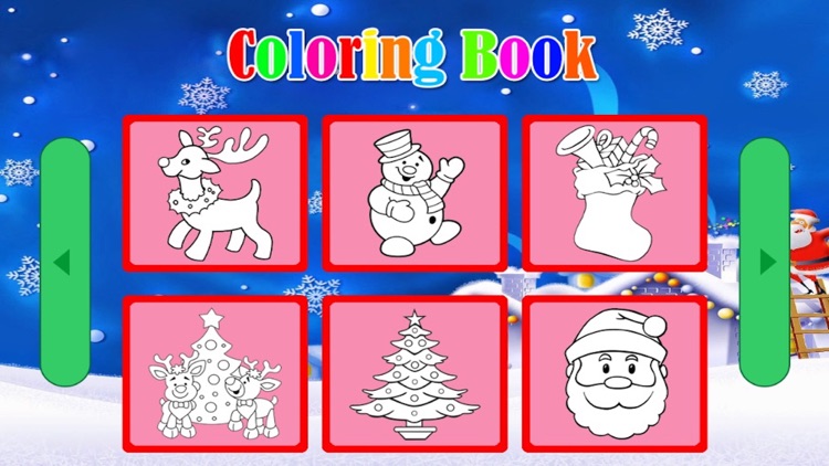 Santa Claus Christmas coloring book! For kids