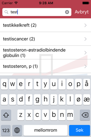 Nasjonal brukerhåndbok i medisinsk biokjemi screenshot 3