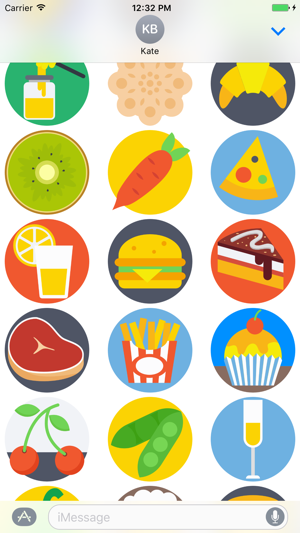 Food Stickers and Emojis for iMessage(圖4)-速報App