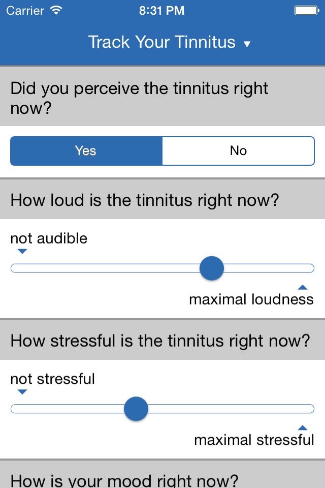 Track Your Tinnitus screenshot 2