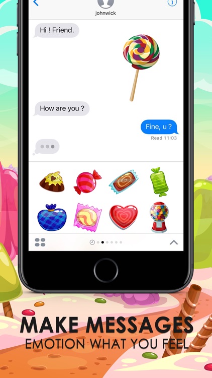 Candy Emoji Stickers Keyboard Themes ChatStick