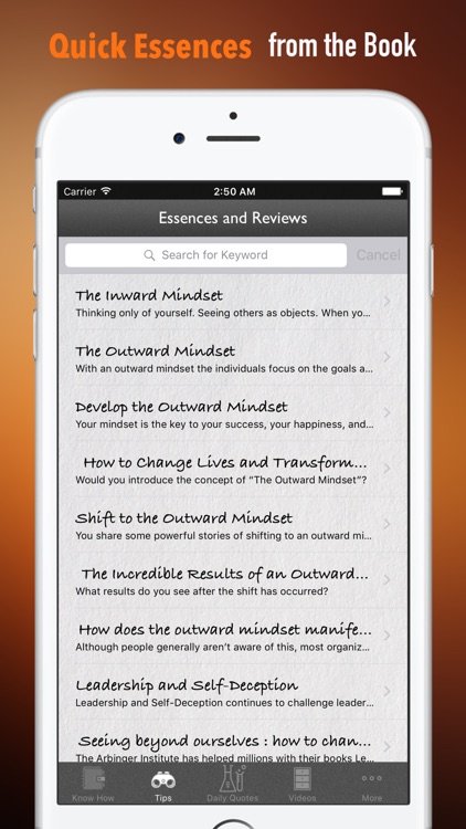 Quick Wisdom from The Outward Mindset