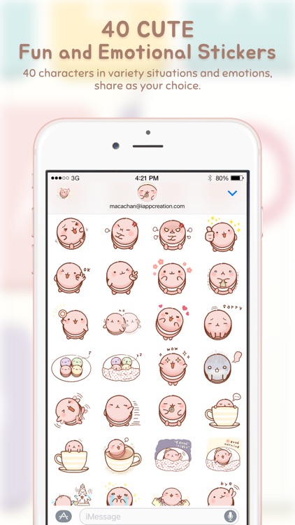 MaCaChan - Pastel Color, Cute & Emotional Stickers screenshot-4