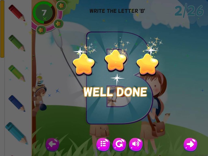 ABC Rastreo de escritura Aprender a escribir carta