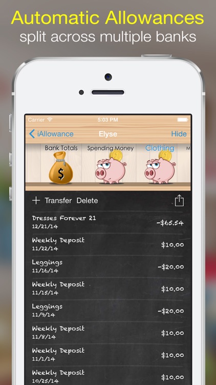 Allowances, Chore & Reward Charts: iAllowance