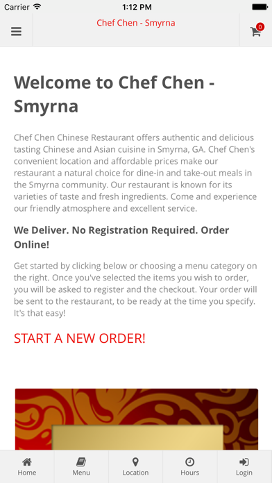 How to cancel & delete Chef Chen - Smyrna from iphone & ipad 1