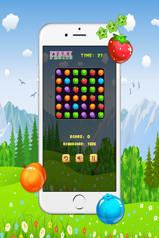 Funny Fruits Match Three - Free Matching 3 Games screenshot 2