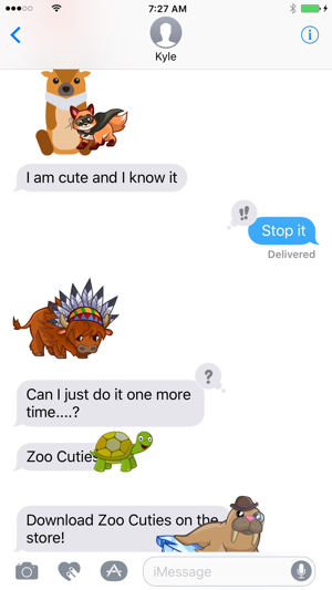 Zoo Cuties: 可爱的动物贴纸 for iMessage(圖1)-速報App