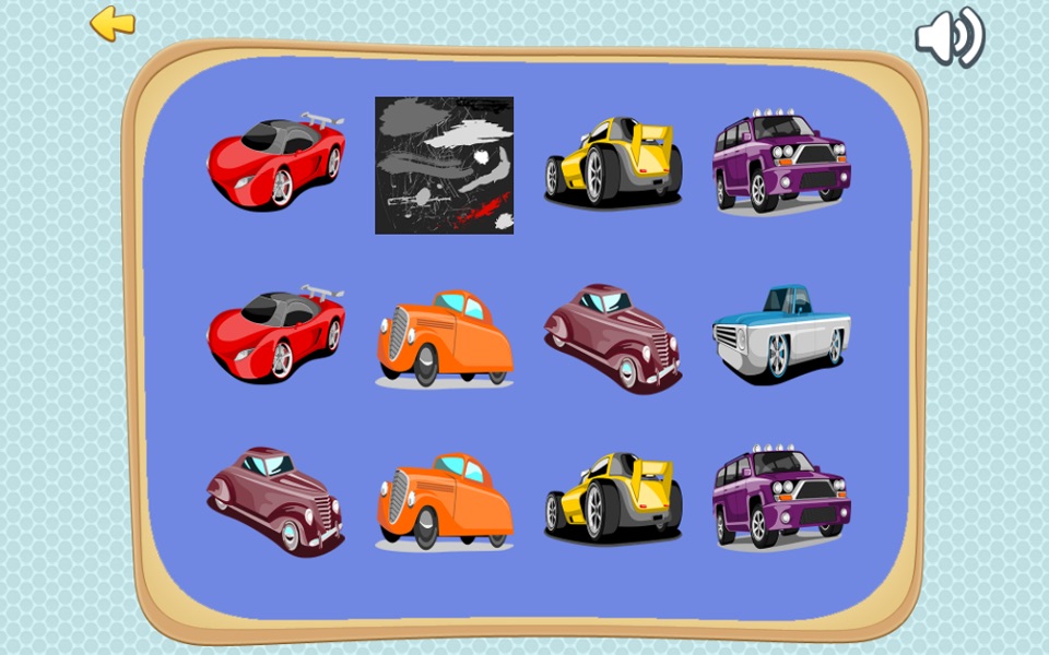 Memory Cars Games Kids - Matching Cards Puzzles screenshot 2