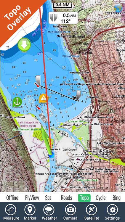 Lake George New York HD GPS fishing chart offline