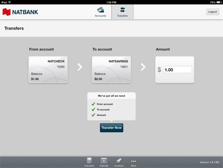 Natbank Mobile Banking for iPad screenshot-3