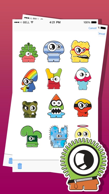 Cute Monsters Emojis and Stickers Pack