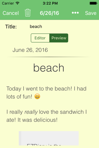EZDiary - My Diary - náhled