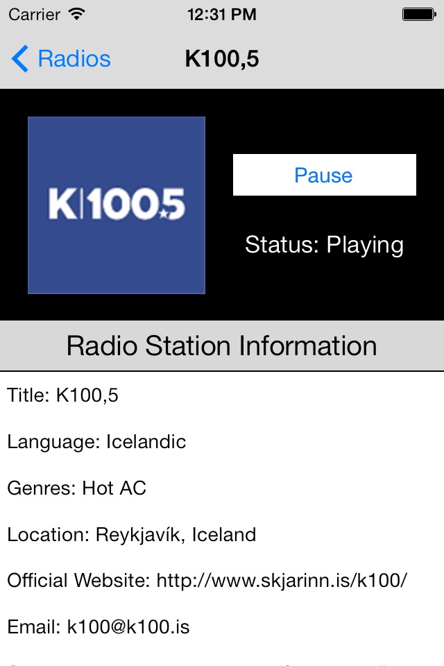Iceland Radio Live Player (Icelandic, Ísland) screenshot 4