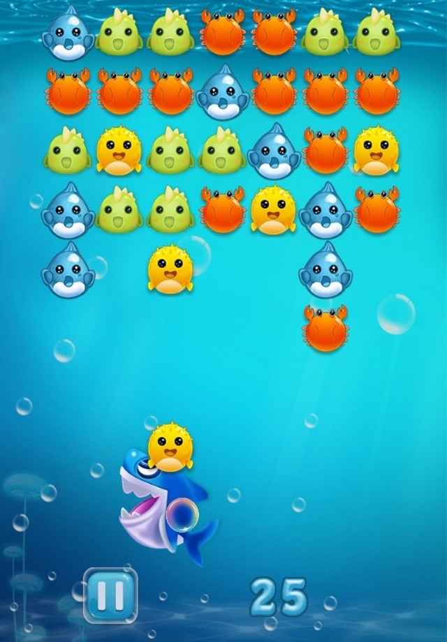 Bubble Shark Crazy Game - A fun & addictive puzzle screenshot 2
