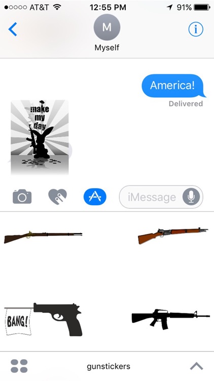 Gun Stickers for iMessage screenshot-4