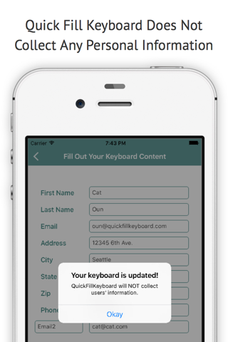 Quick Fill Keyboard - náhled