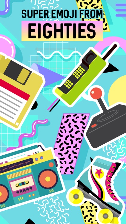80s Emoji Retro Flashback Stickers for iMessage