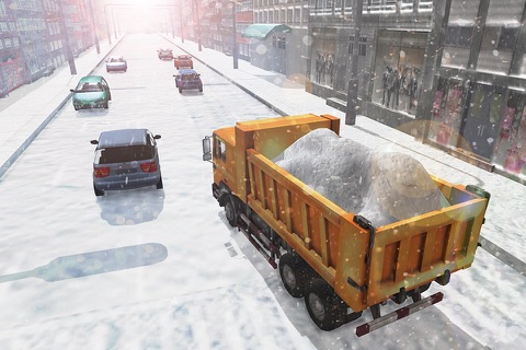 Heavy Snow Excavator Simulator 3D – Extreme Winter Crane Operator and Dump Truck Driving to rescue your city from snow storm screenshot 4