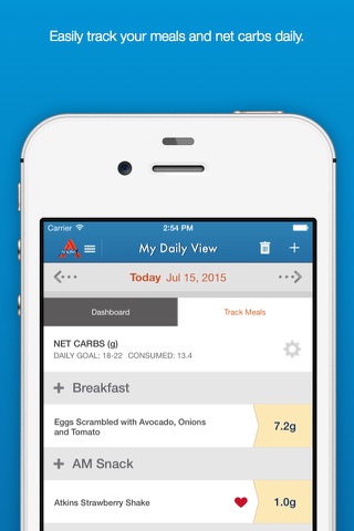 Atkins® Carb & Meal Tracker screenshot 2