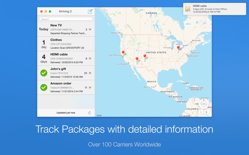 Arriving 2 - Track packages from over 100 carriers thumbnail 1