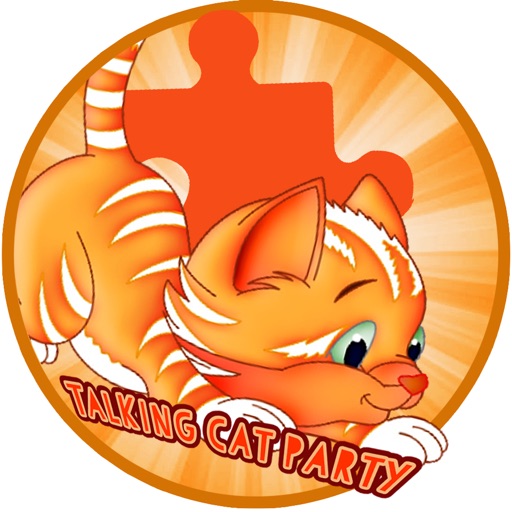 Kids Talking Cat PartyJigsaw Puzzle Fun Game Icon