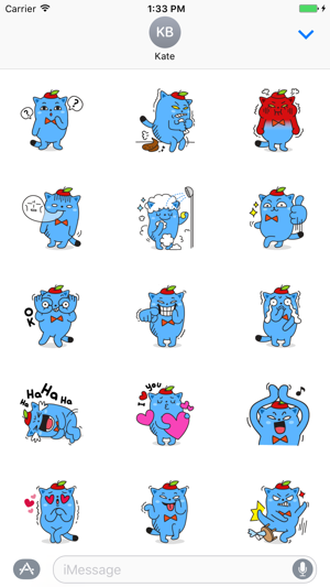 Naughty Blue Cat Stickers Pack(圖1)-速報App