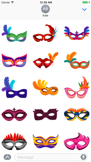 Colorful Carnival Mask Sticker for iMessage #1(圖3)-速報App