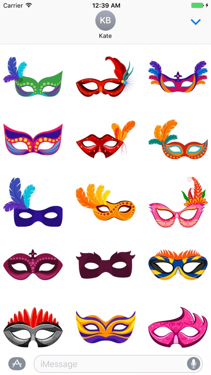 Colorful Carnival Mask Sticker for iMessage #1