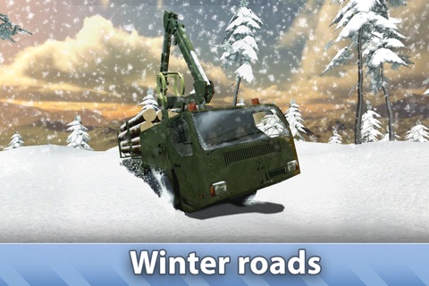 Winter Logging Truck Simulator 3D screenshot 4