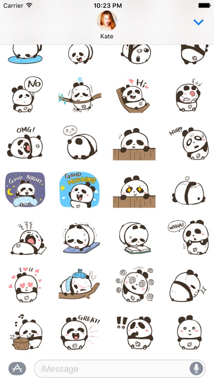 Cute Panda Stickers Pack for iMessage - Baby Panda screenshot-3