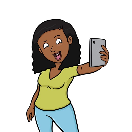 Monica Selfie Stickers - Black Girl Edition