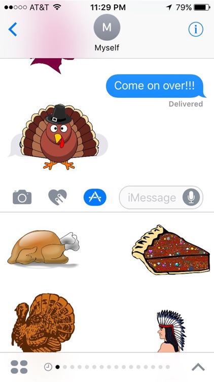Thanksgiving Stickers for iMessage Chat screenshot-3