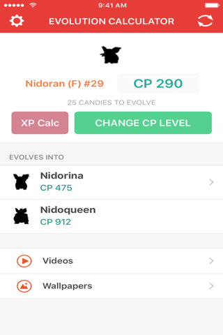 Evolution Calculator for Pokemon GO - XP & CP screenshot 3