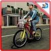 Newspaper Delivery Boy & bike ride game