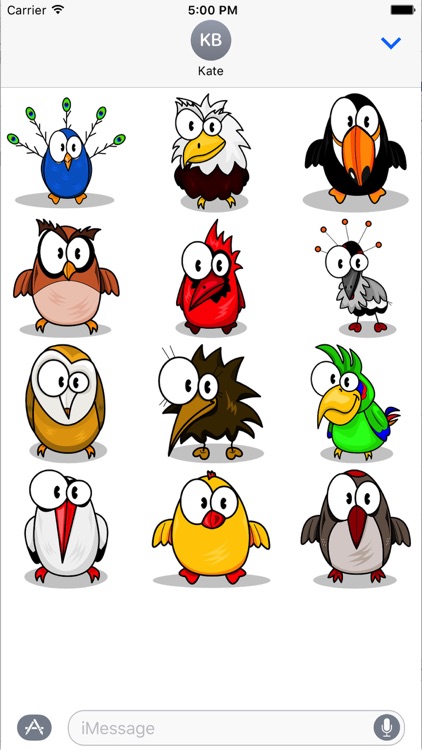 Crazy Bird Stickers