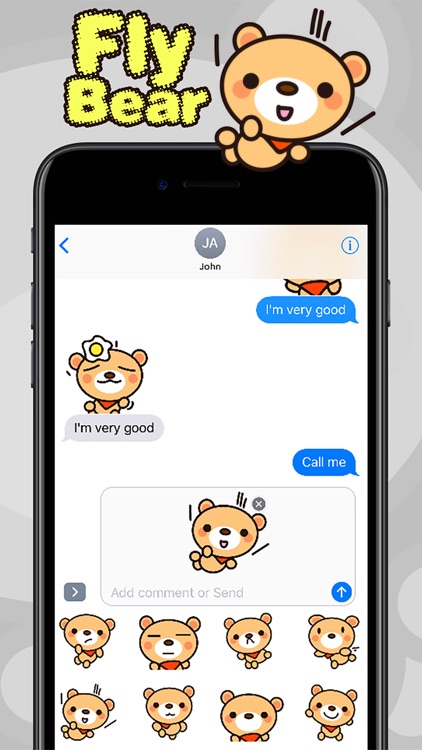 Fly Bear Sticker Pro - Cute & Emotional Stickers screenshot-4