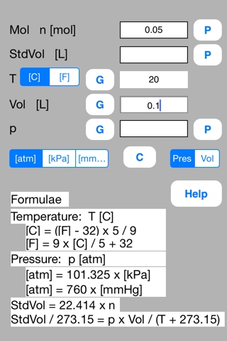 Boyle Charles Calculator Lite screenshot 2