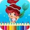 Mermaid Princess Coloring Art For Girls Calmness