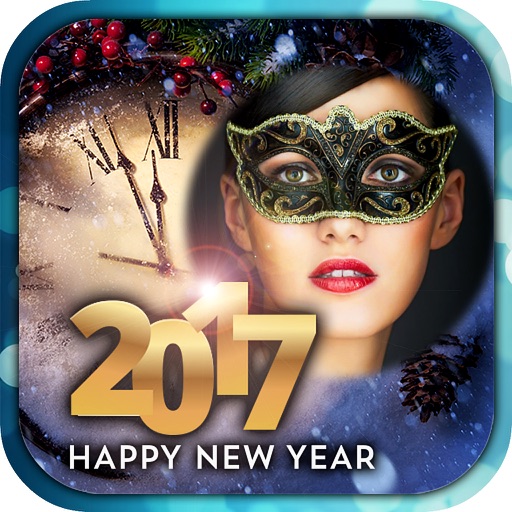 Happy New Year 2017 Festive Photo Frames icon