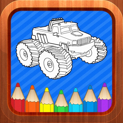 Monster Trucks Kids Coloring Books Games for Kids iOS App