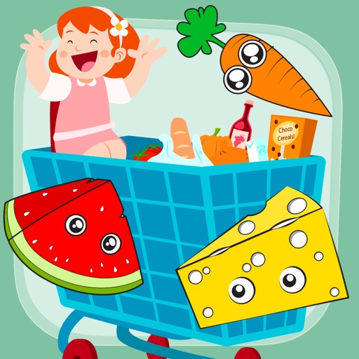 Fruits Cartoon Shopping Cart Game icon