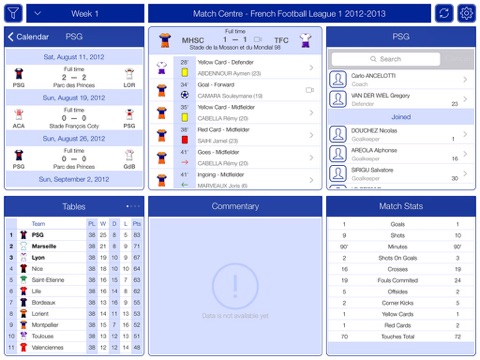 French Football League 1 2012-2013 - Match Centre screenshot 2