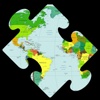 World Map Puzzle with Continents