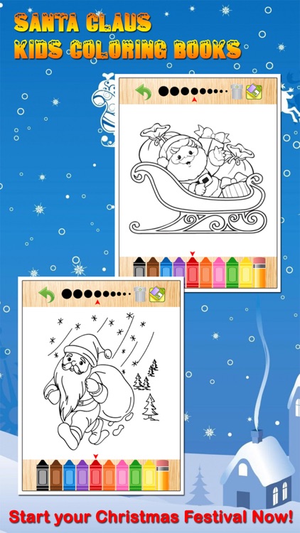 Santa Claus Christmas Kids Coloring Books for Baby